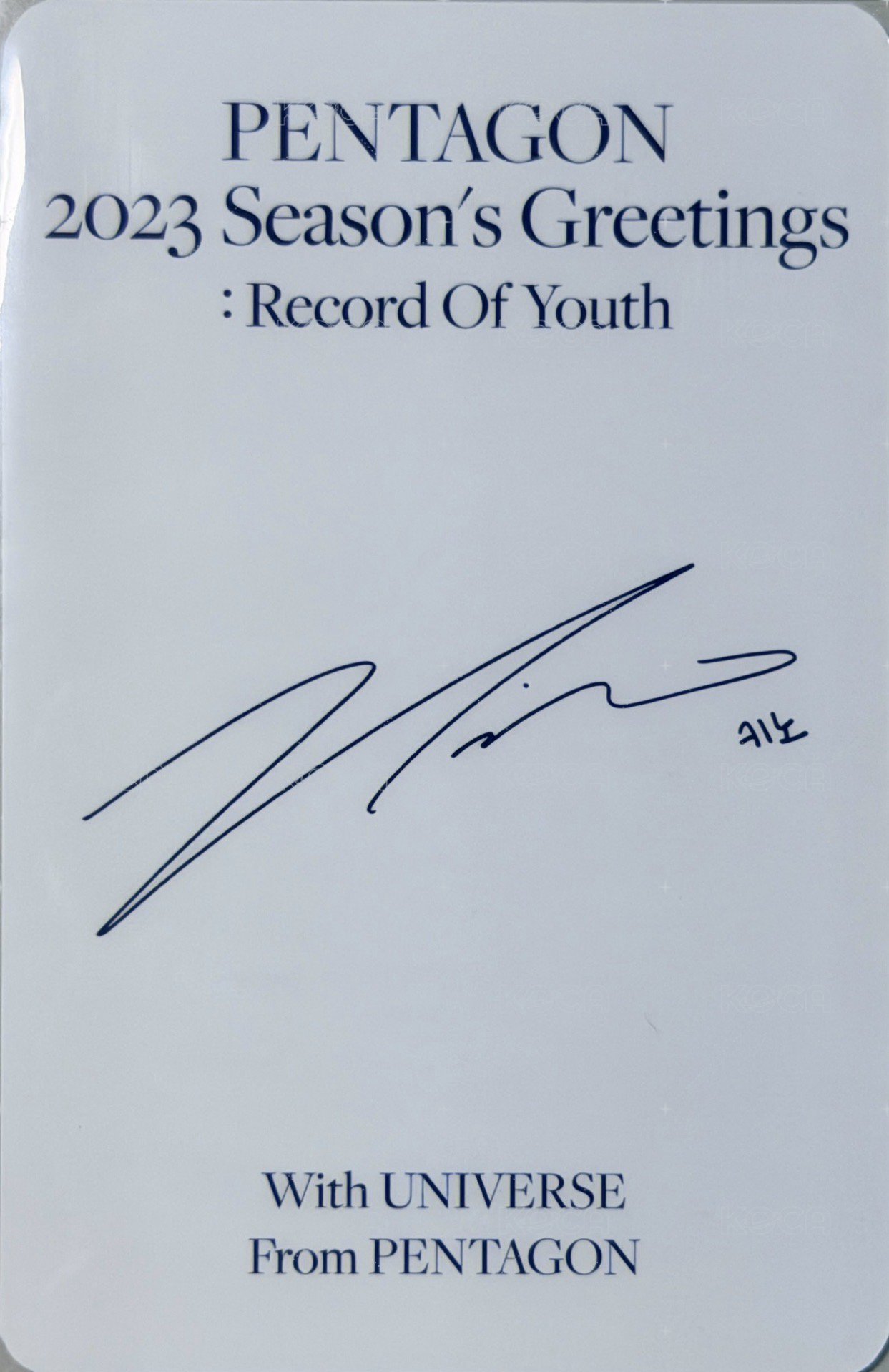 2023年曆 Calendar card  Back
