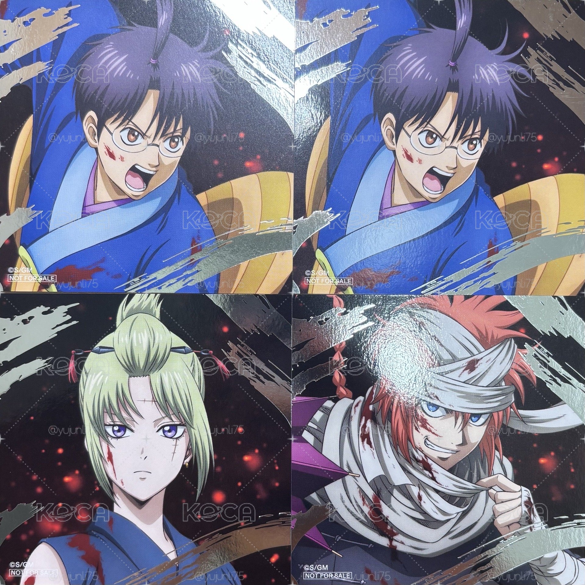 【銀魂】特典 扭蛋 徽章 透卡 明信片