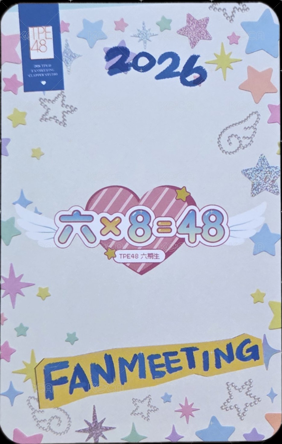 FM 入場卡 / 場限卡 六×8=48 背面