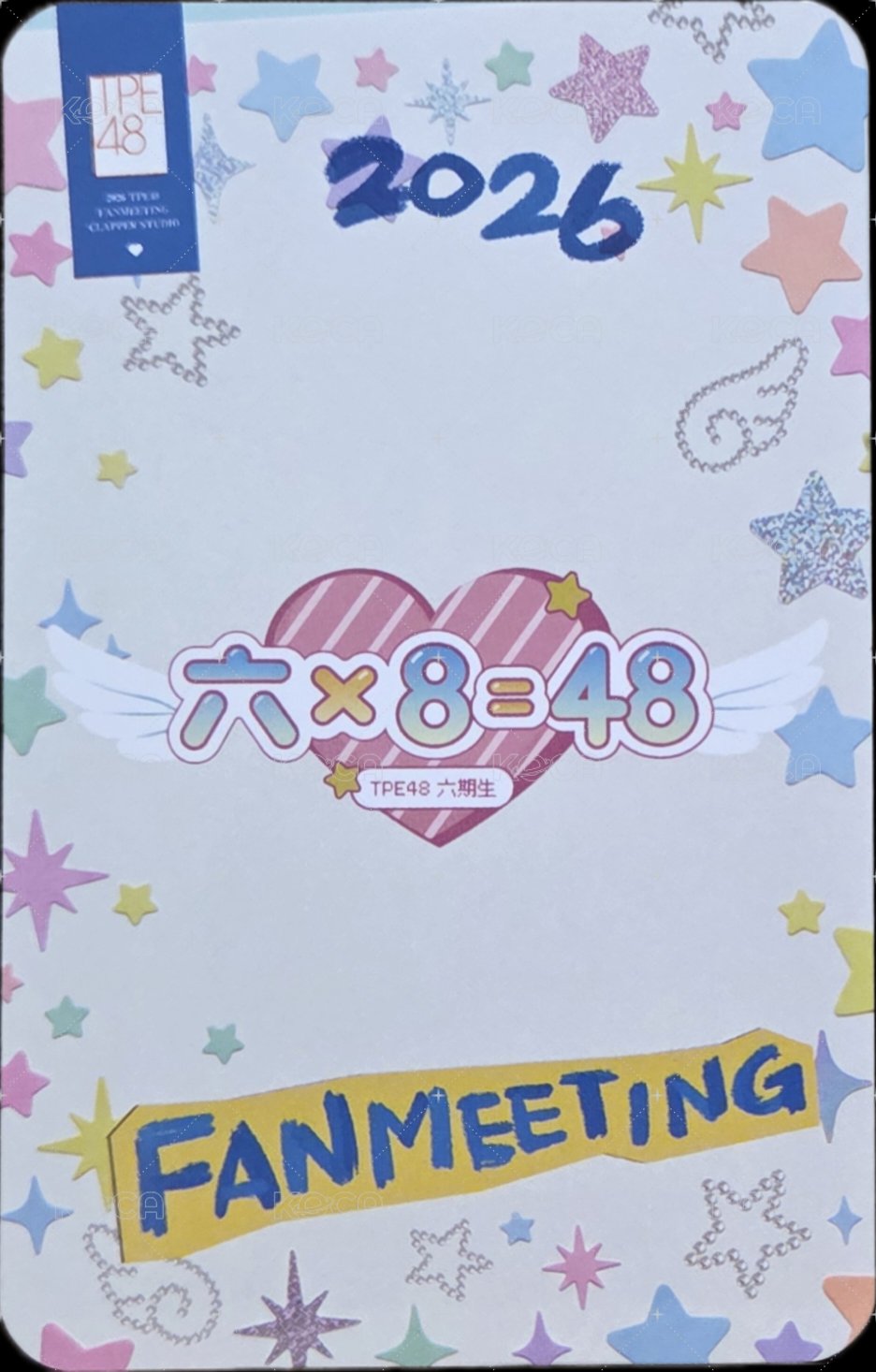 FM 入場卡 / 場限卡 六×8=48 背面