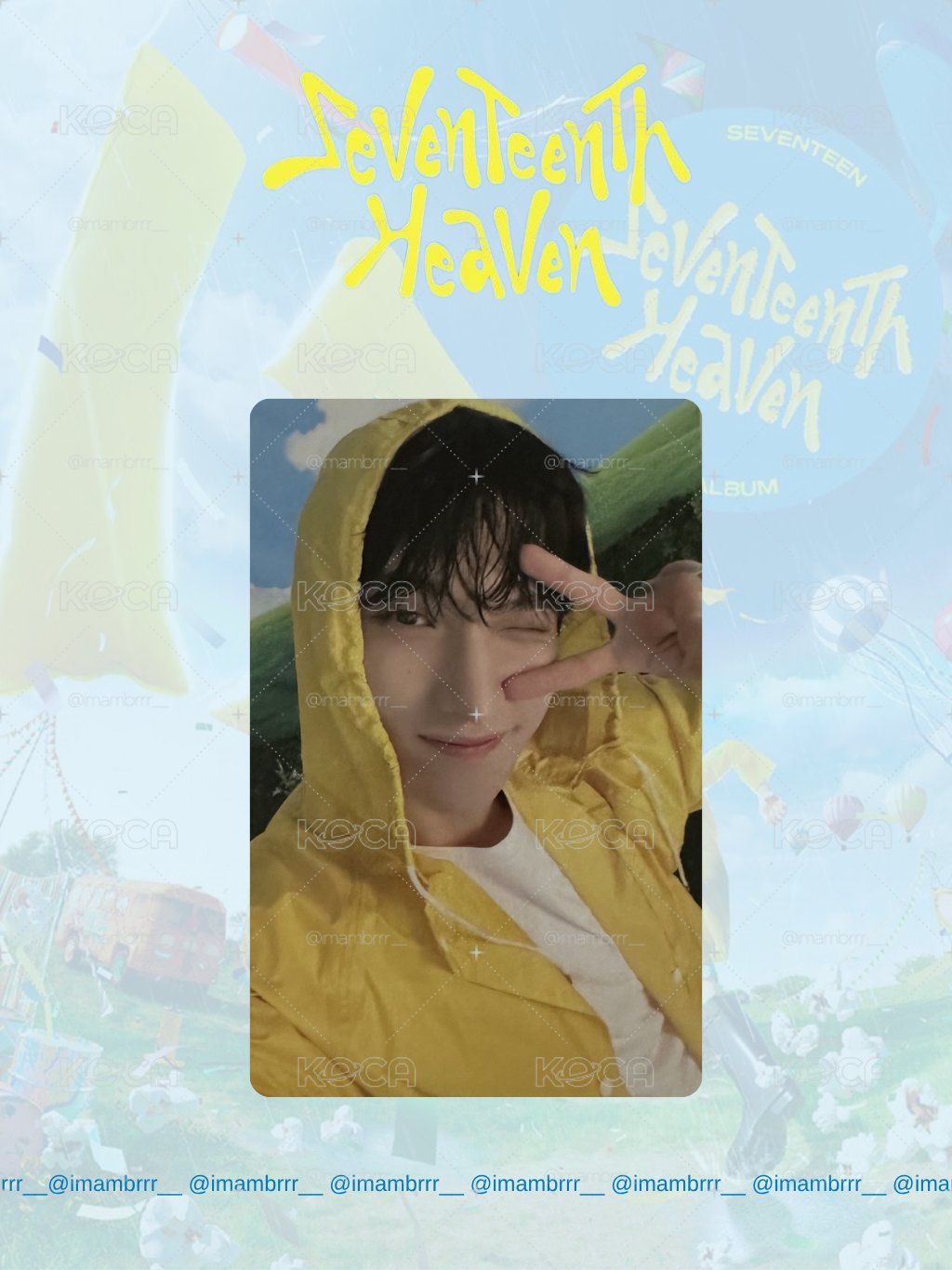 SVT [MINI11:SEVENTEENTH HEAVEN] CARAT ver. 克拉盤 專卡 | 🐸🐶
