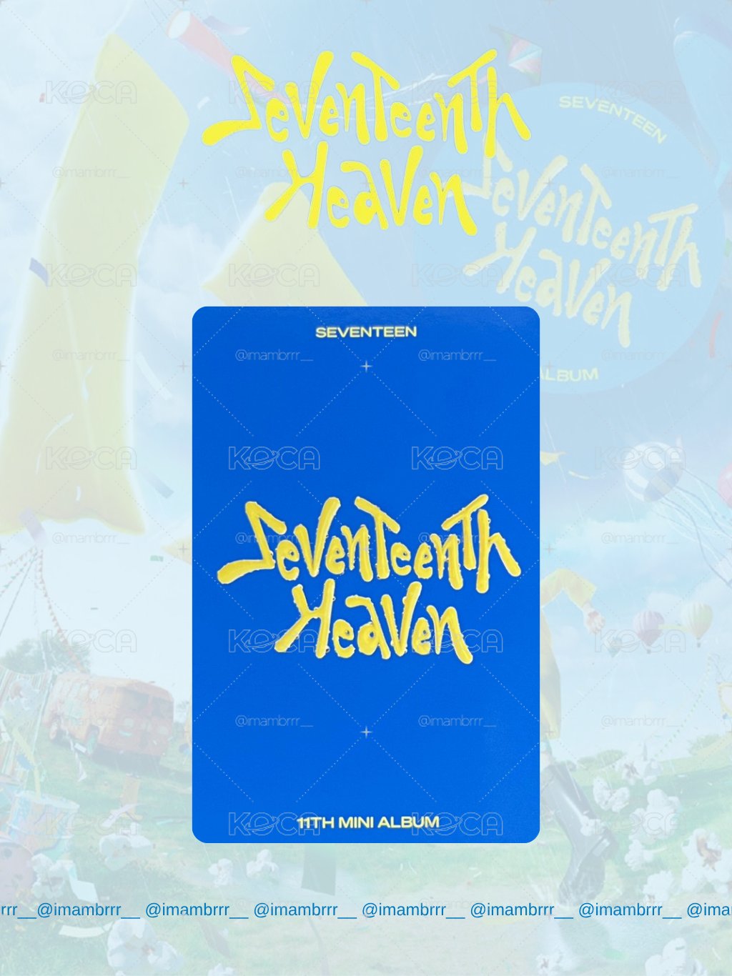 SVT [MINI11:SEVENTEENTH HEAVEN] CARAT ver. 克拉盤 專卡 | 🐸🐶