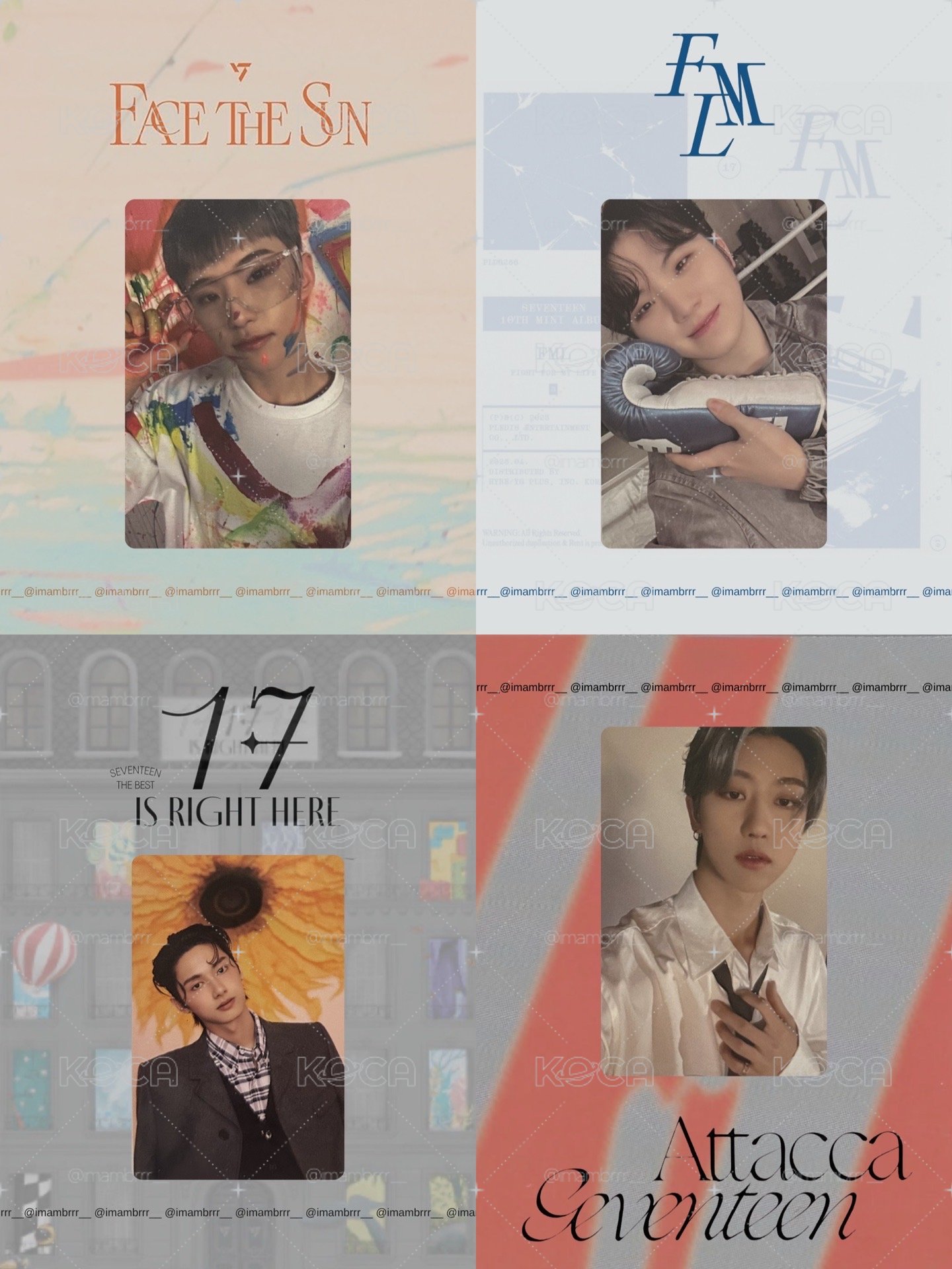 SVT PHOTO CARDS 文俊輝 | 權順榮 | 李知勳 | 徐明浩