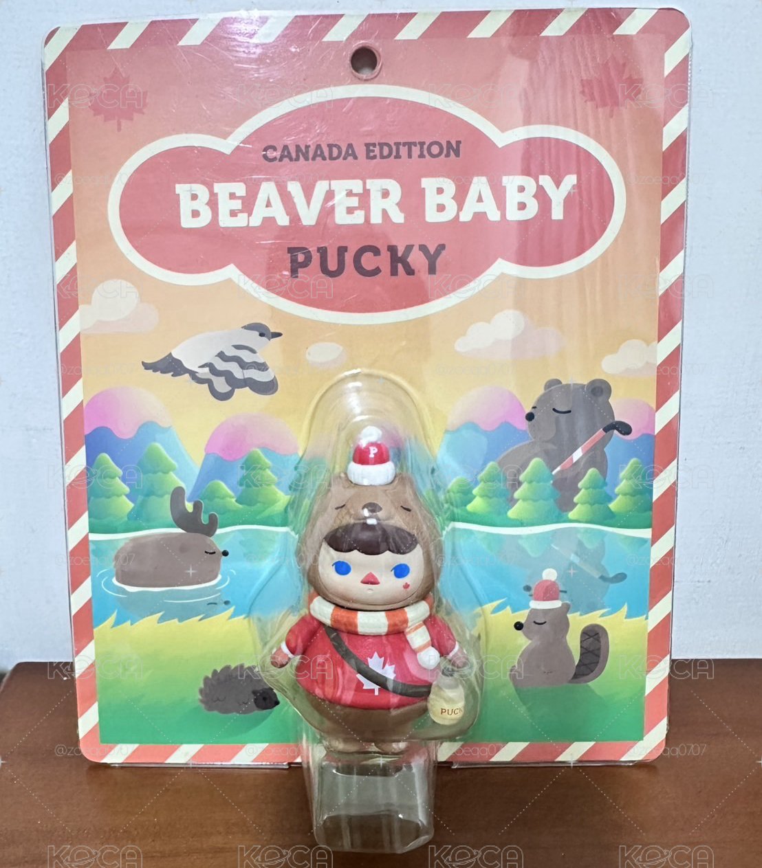 泡泡瑪特 畢奇 吊卡 PUCKY Beaver Baby
