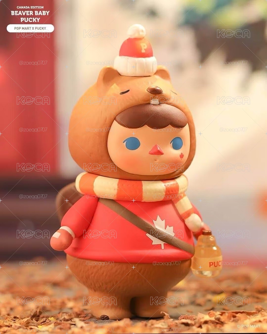 泡泡瑪特 畢奇 吊卡 PUCKY Beaver Baby