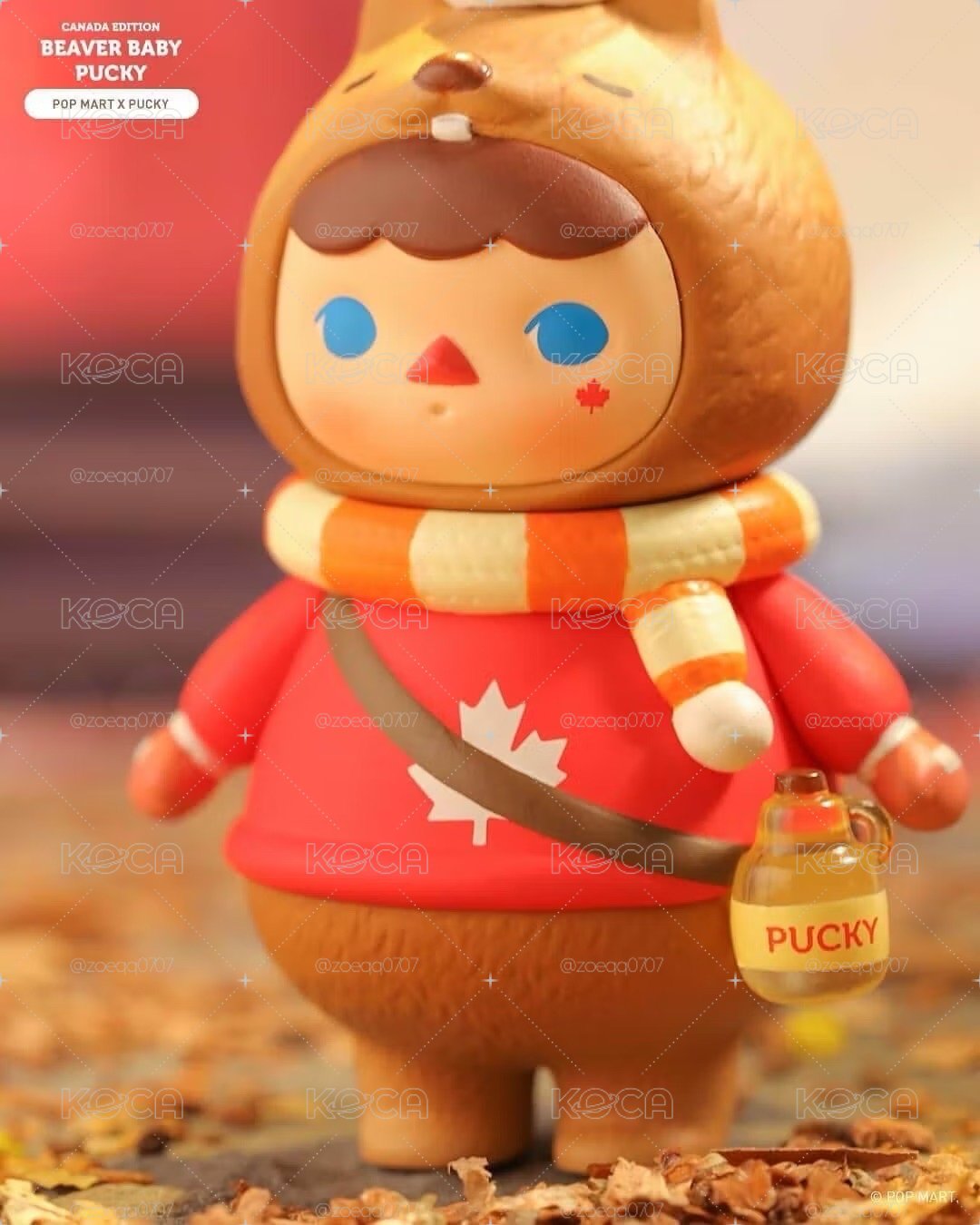 泡泡瑪特 畢奇 吊卡 PUCKY Beaver Baby
