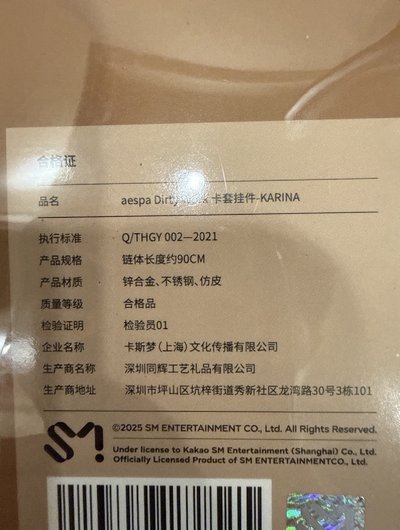 Karina Dirty Work 卡套 (組) 掛件 有小卡 