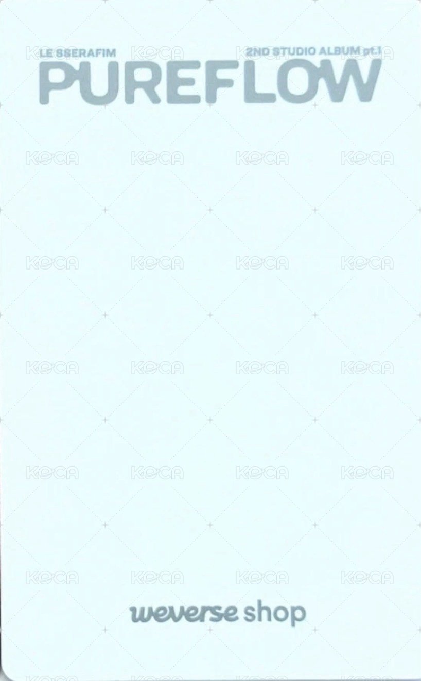 PUREFLOW MUSINSA 特典卡 PB ver. 背面