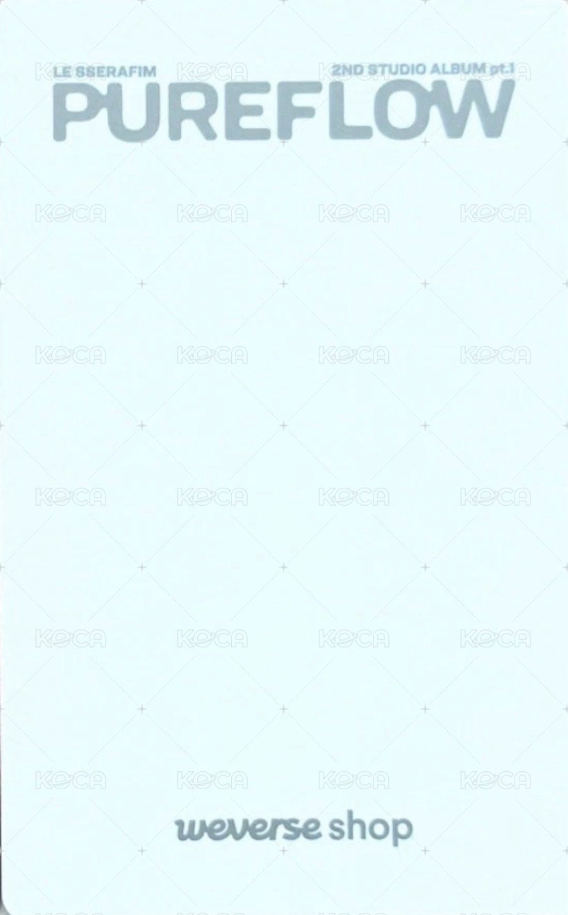 PUREFLOW MUSINSA 特典卡 PB ver. 背面