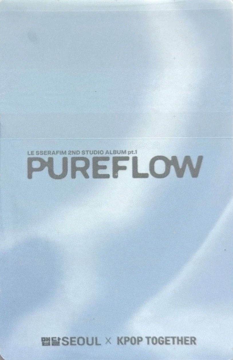 PUREFLOW kpop together PB 幸運卡  背面