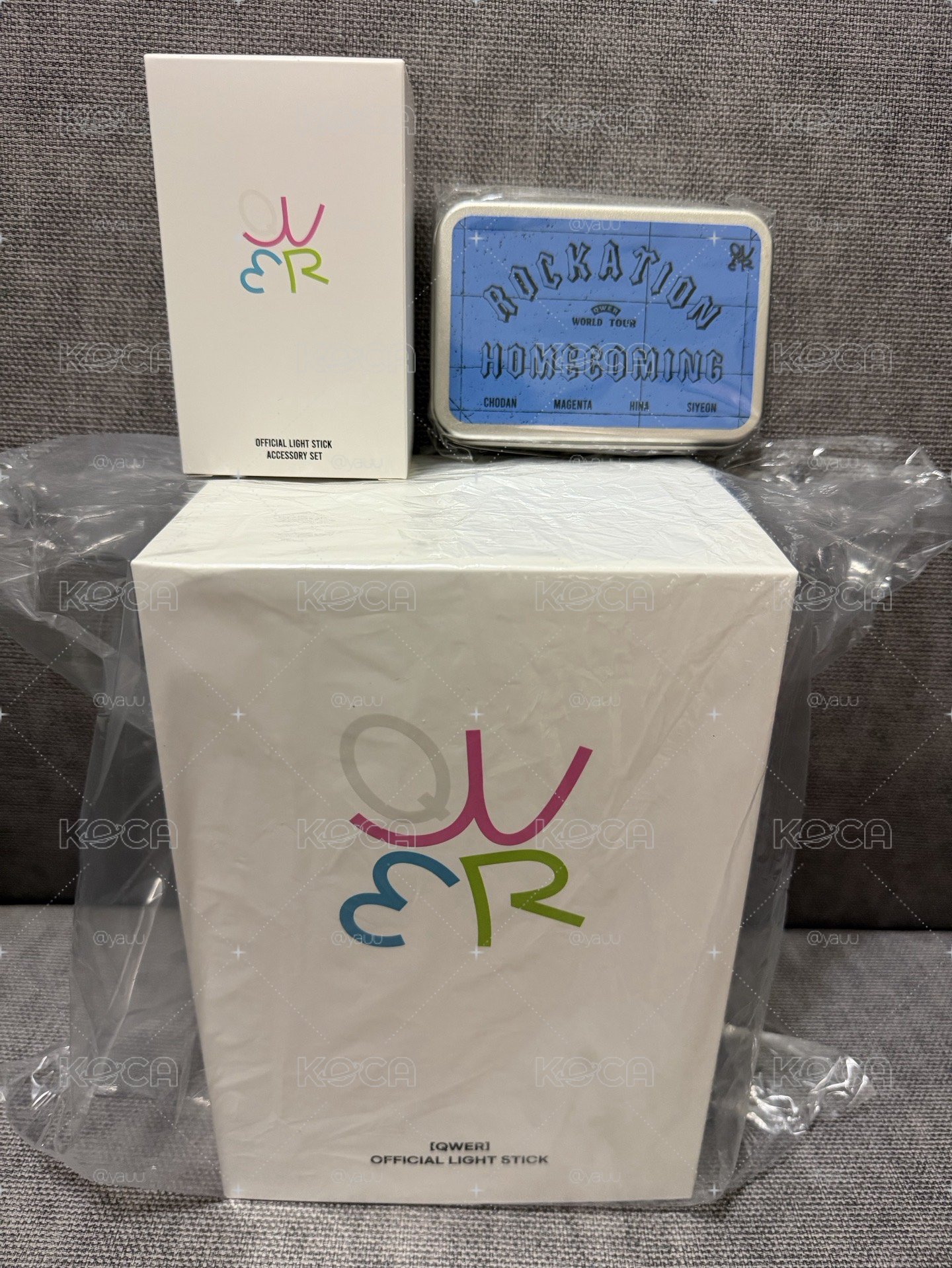 QWER 單手燈+裝飾+PICK組 全新未拆