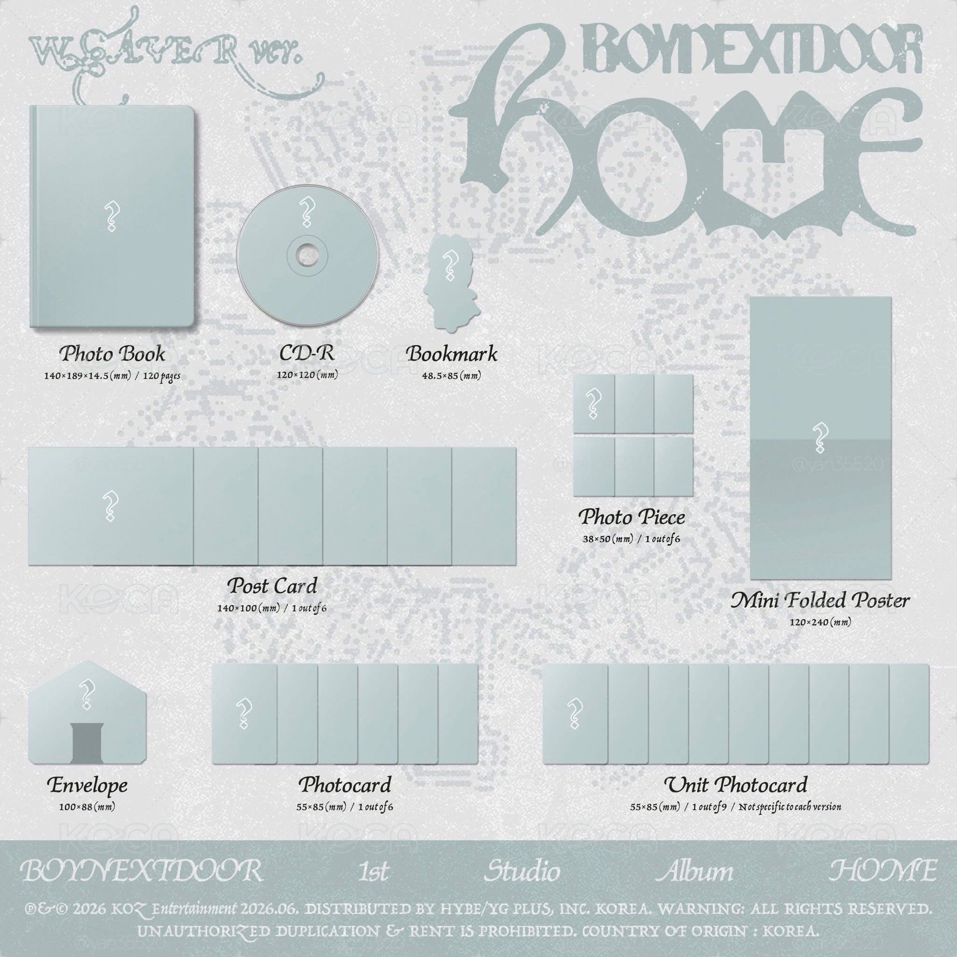 BOYNEXTDOOR HOME PB一套