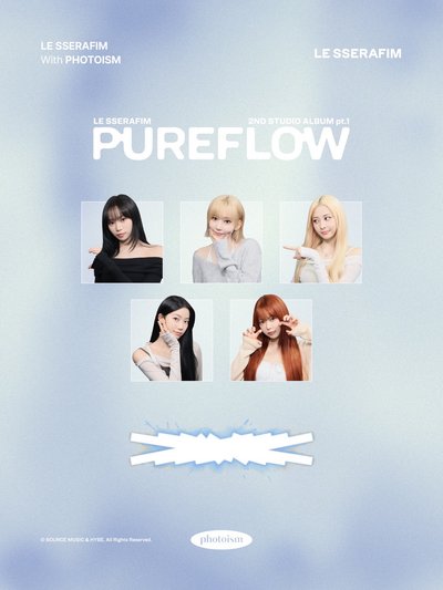 LE SSERAFIM PUREFLOW snapism 人生四格卡 貼紙