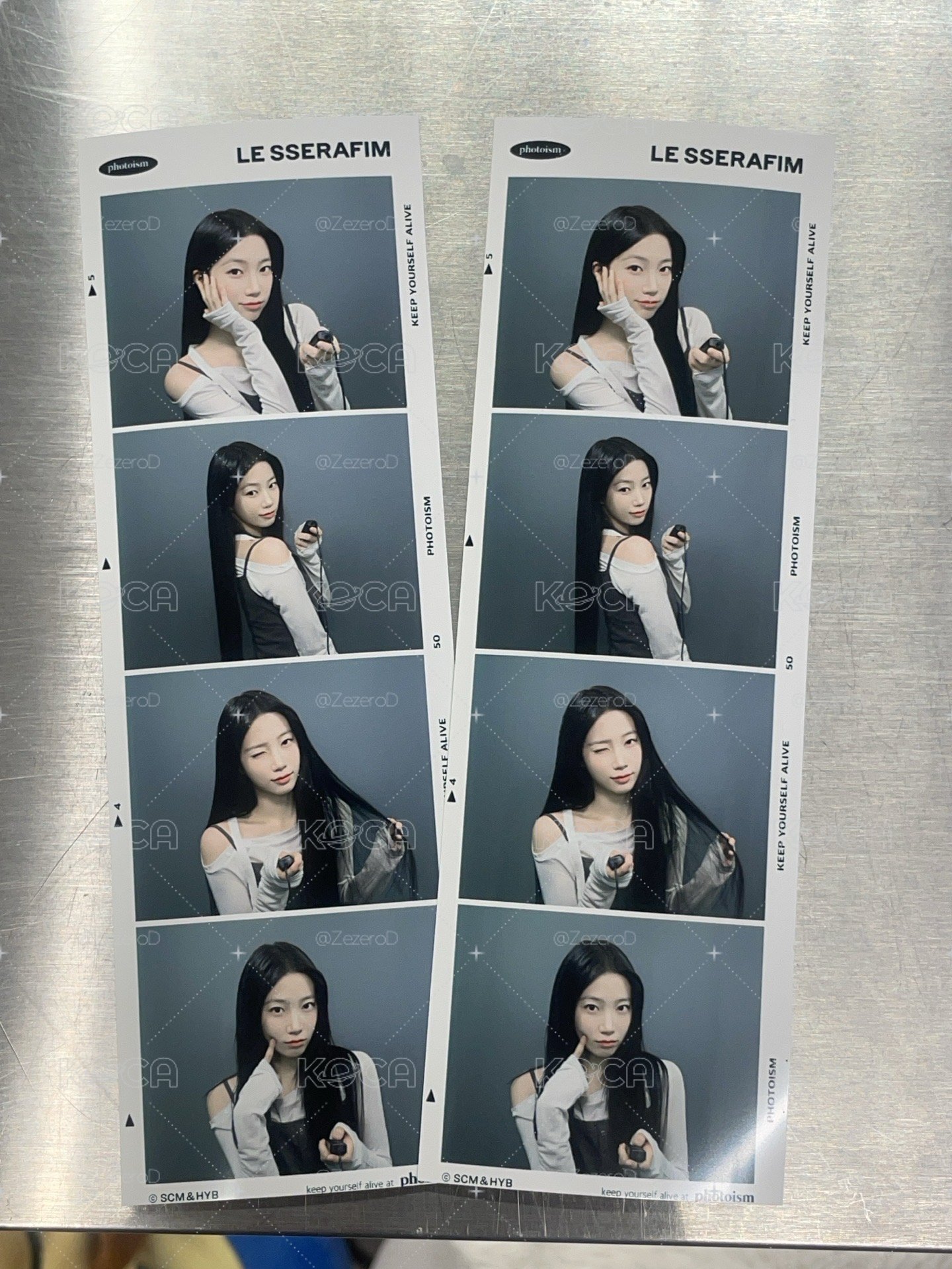 LE SSERAFIM PUREFLOW snapism 人生四格卡 貼紙