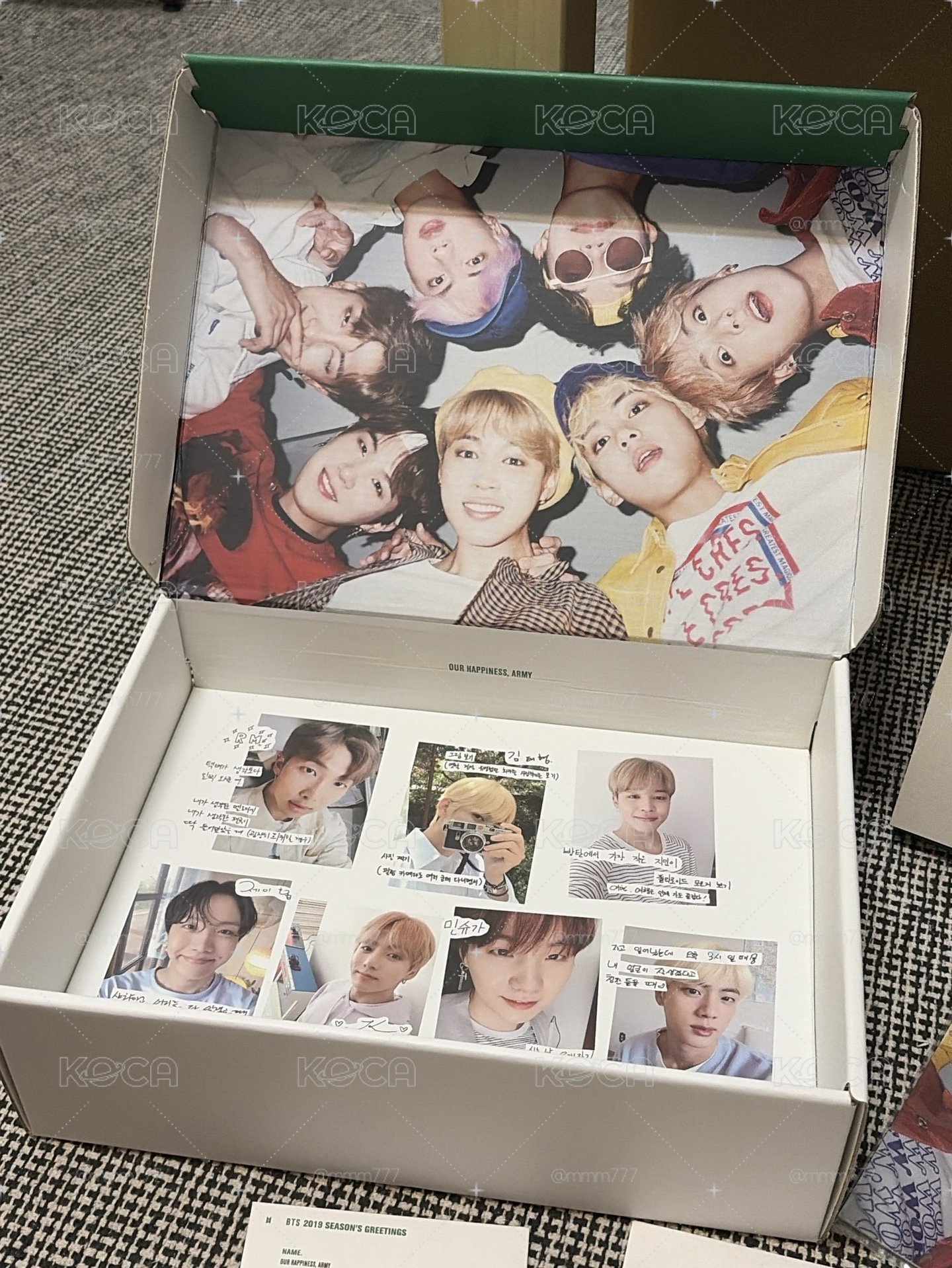 BTS 防彈少年團 2019 SG年曆（非整組）寶寶卡錫