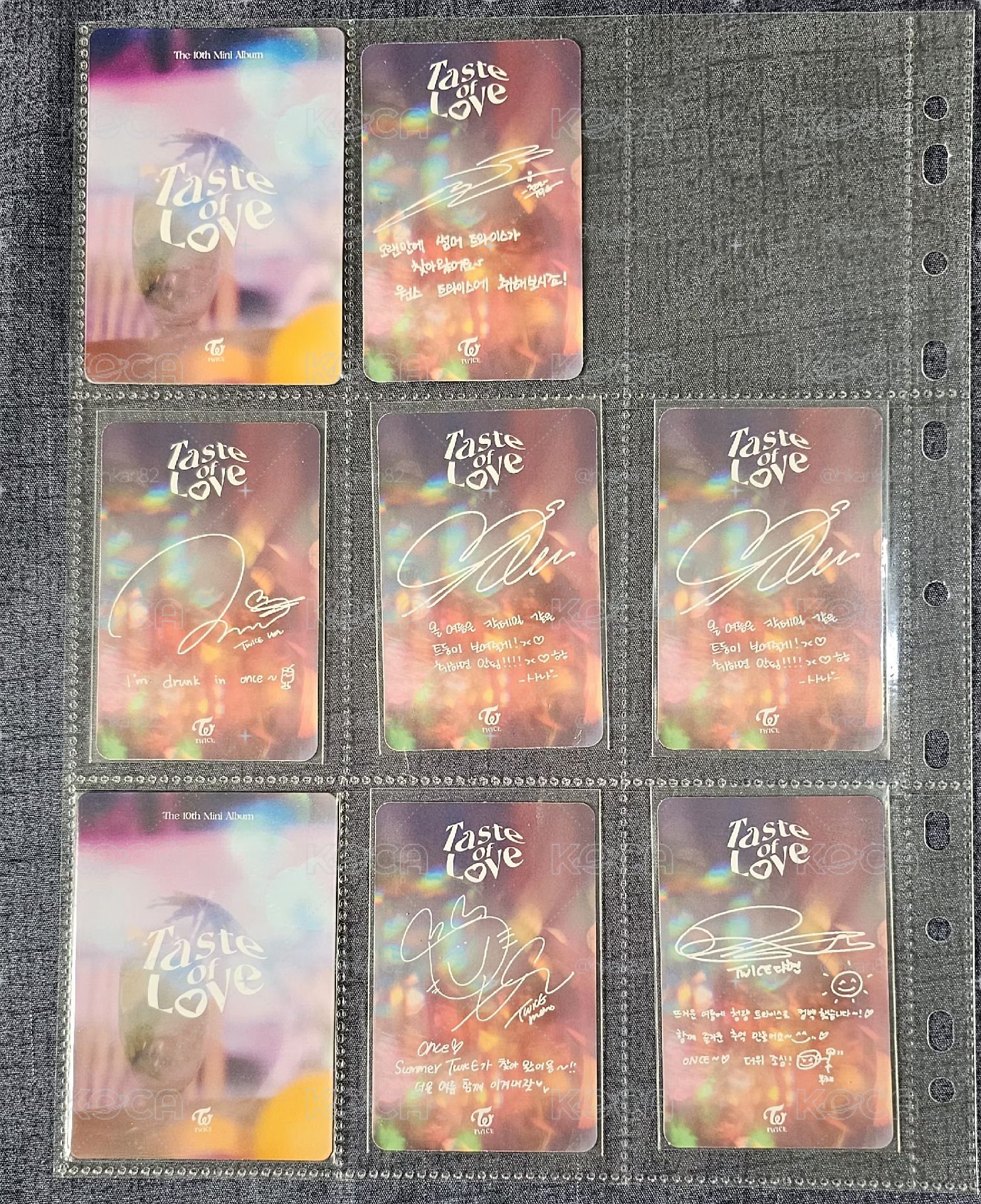 taste of love 專輯卡／