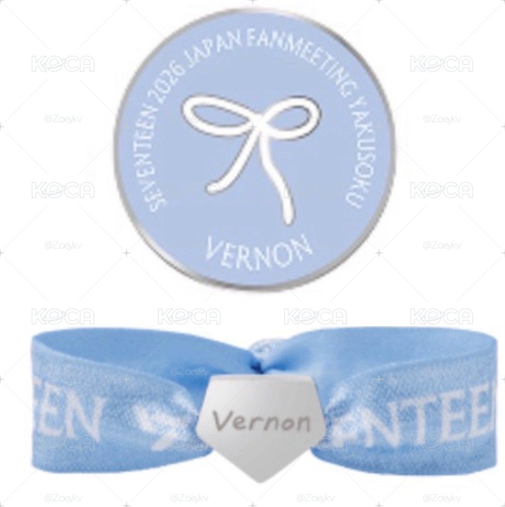 Seventeen Vernon 緞帶手環 蝴蝶結徽章 合售 日本飯咪週邊