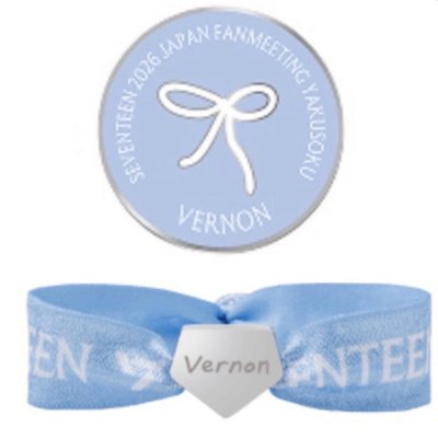 Seventeen Vernon 緞帶手環 蝴蝶結徽章 合售 日本飯咪週邊