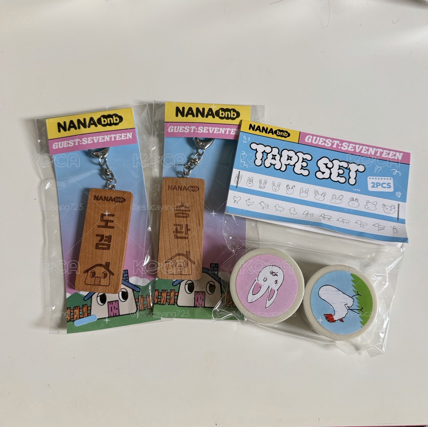 NANA民宿 碩寛木頭鑰匙圈+紙膠帶