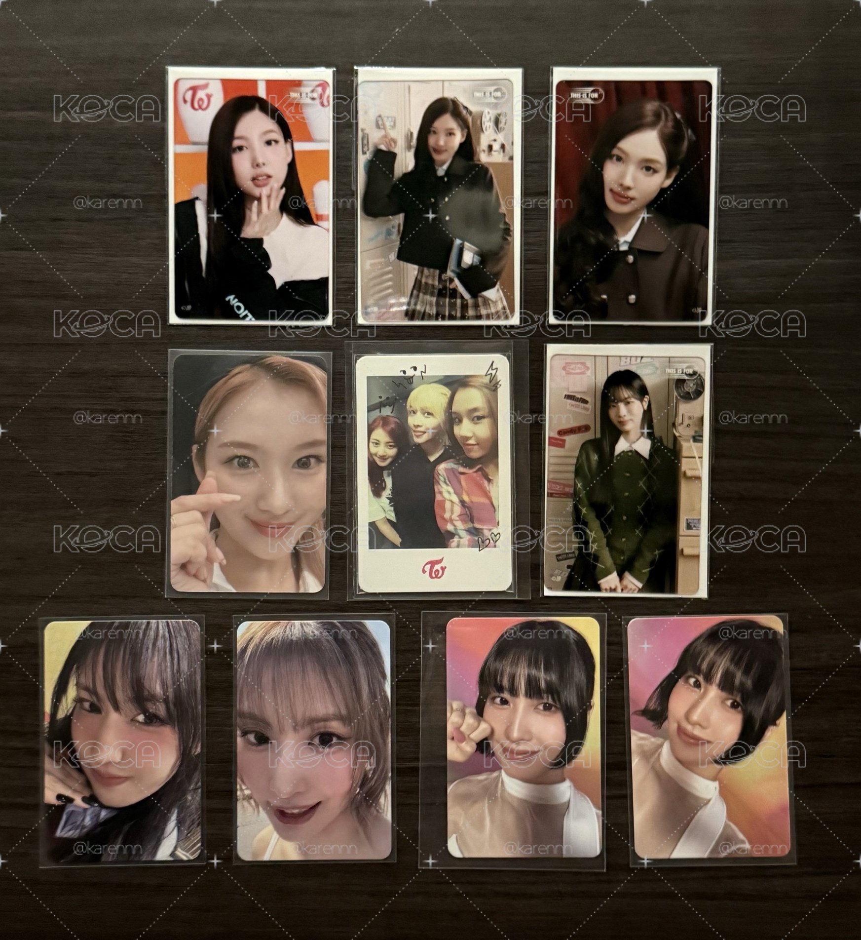 Sana bdm 特典卡 比心髮夾紗