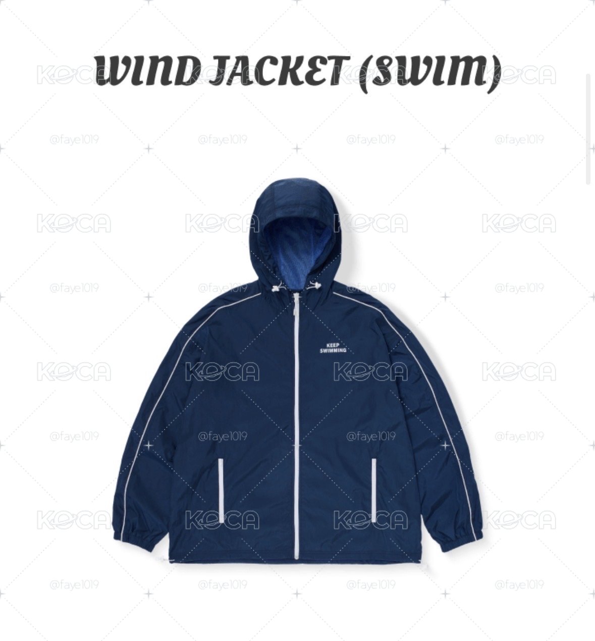 BTS wind jacket防風外套 swim版 M號一販