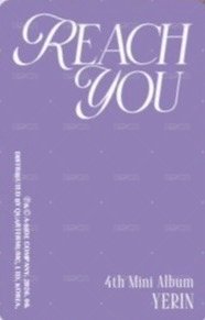 REACH YOU Platform ver. 專輯卡  背面