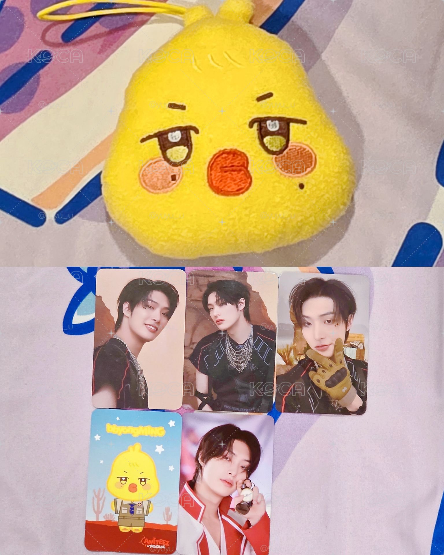 ATEEZ▪︎蹦旼 ANITEEZ IN TREASURE 行李吊牌 大頭吊飾 隨機卡包卡