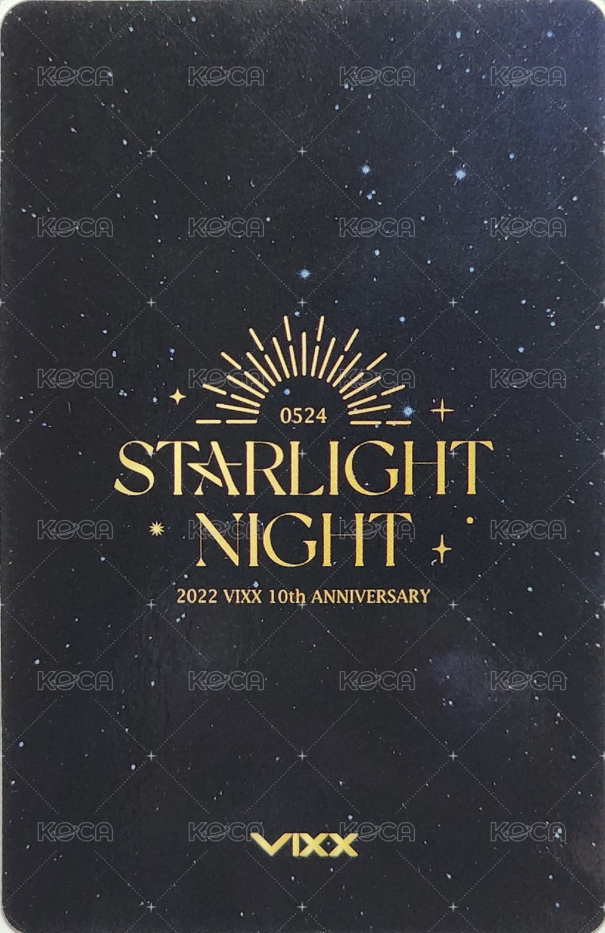 VIXX十周年 周邊卡 寫真書贈卡 背面