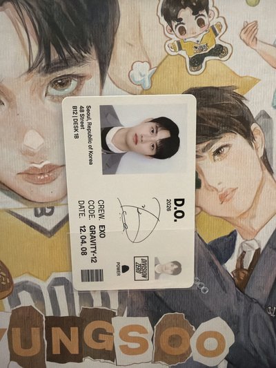 EXO 26年台曆 小嘟固配卡