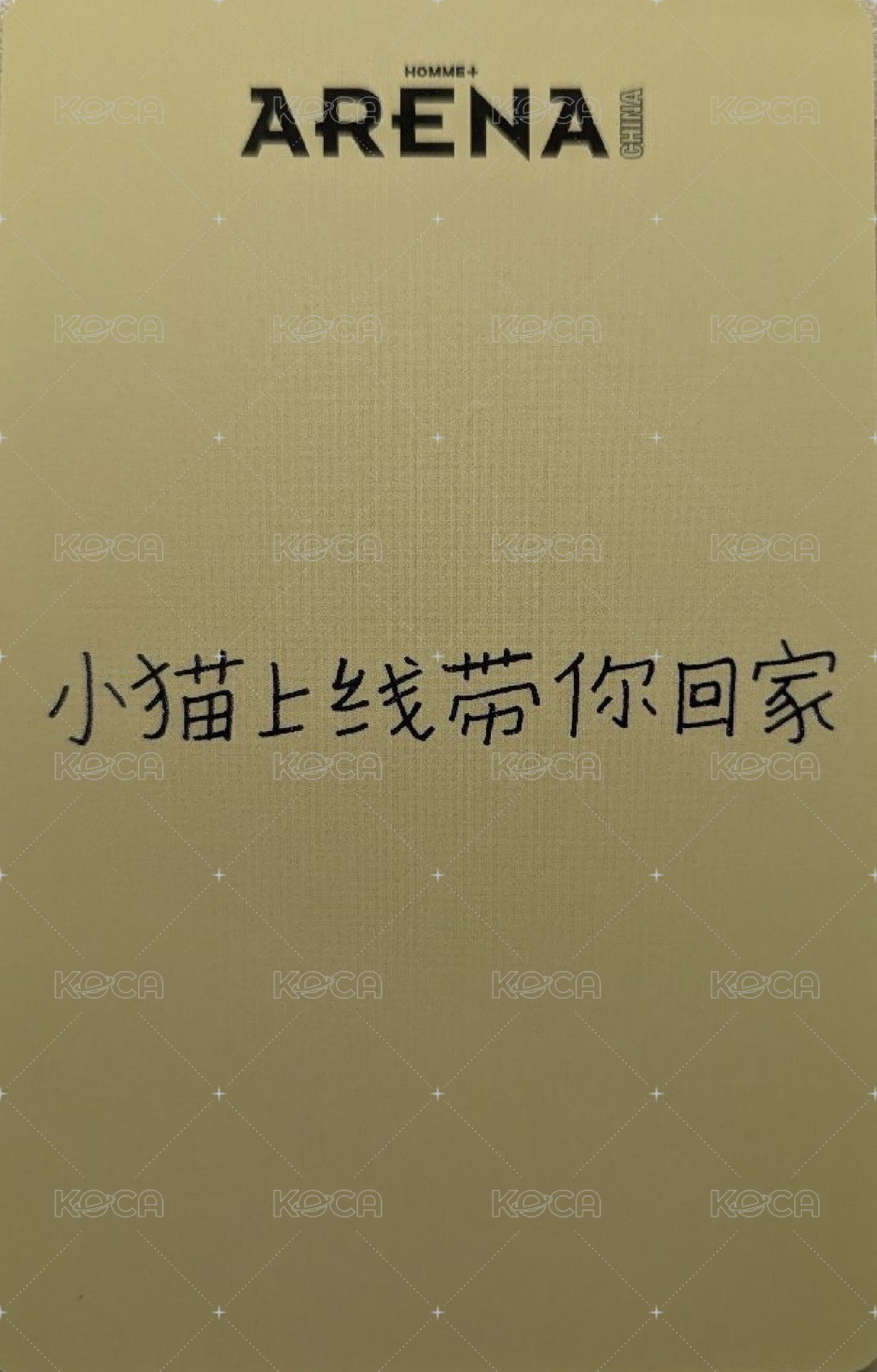 Arena Homme+ 雜誌卡 C版 背面