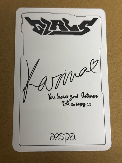 （瑕）aespa Karina 柚子 Girls 專輯卡 美網pb版柚 柚-124