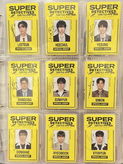 SJ 2026年曆小卡 Super junior 