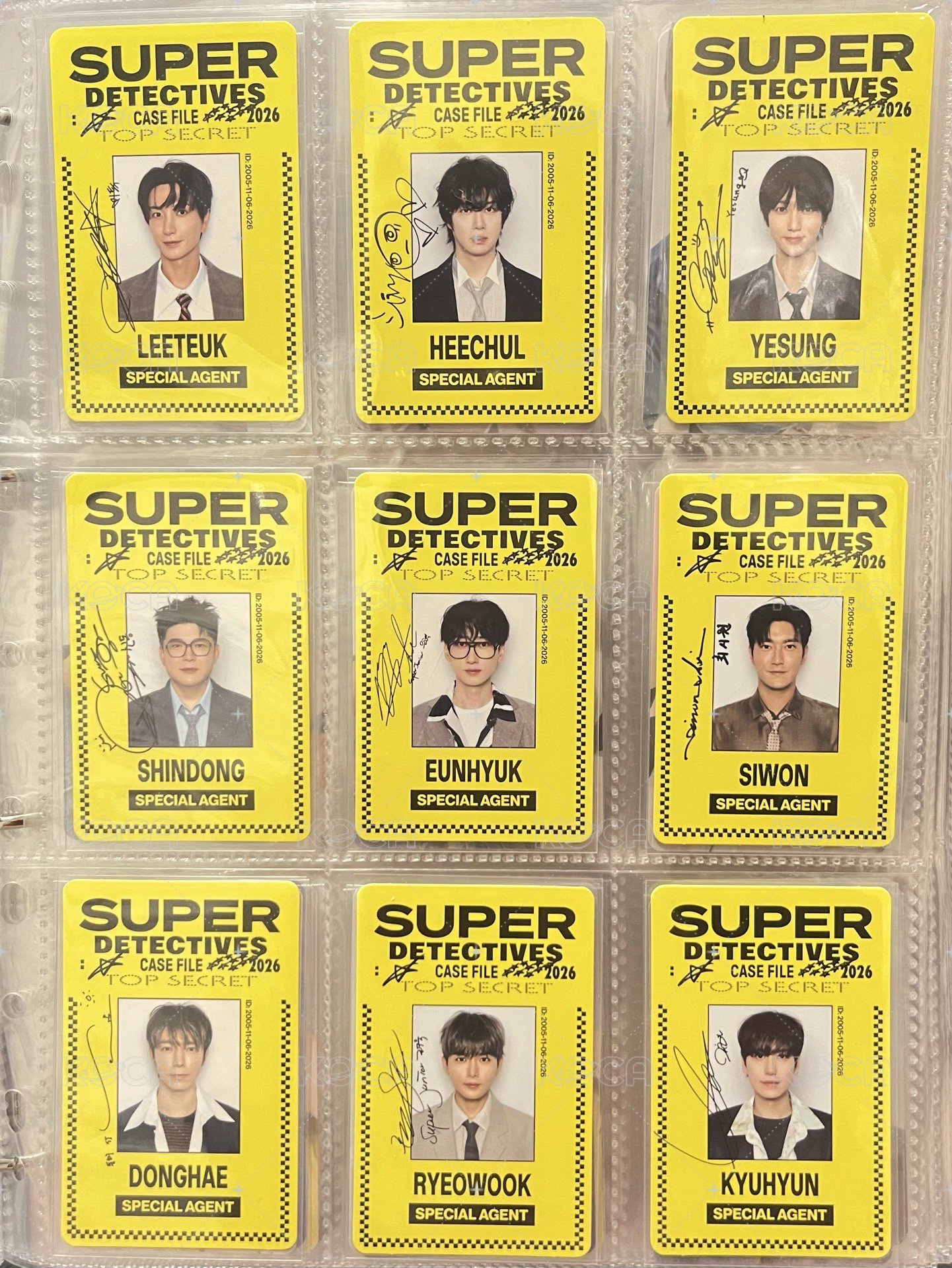 黃底整組(9人)