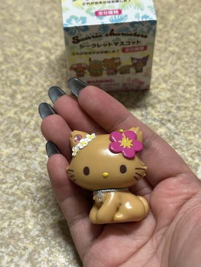 （已拆看款 ）三麗鷗家族曬黑系列盲盒公仔_曬黑Charmmy Kitty