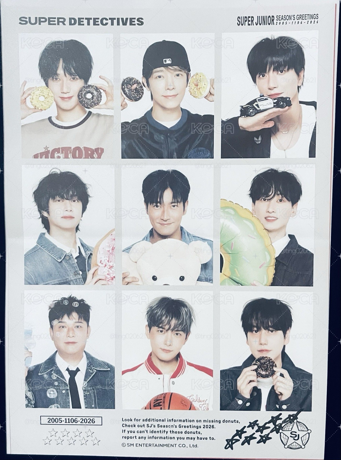 SJ 2026年曆海報 Super junior