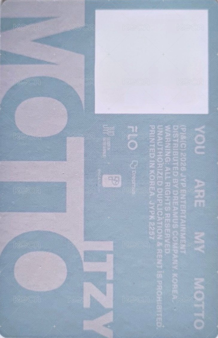 Motto poca B 專輯卡 QR卡 背面