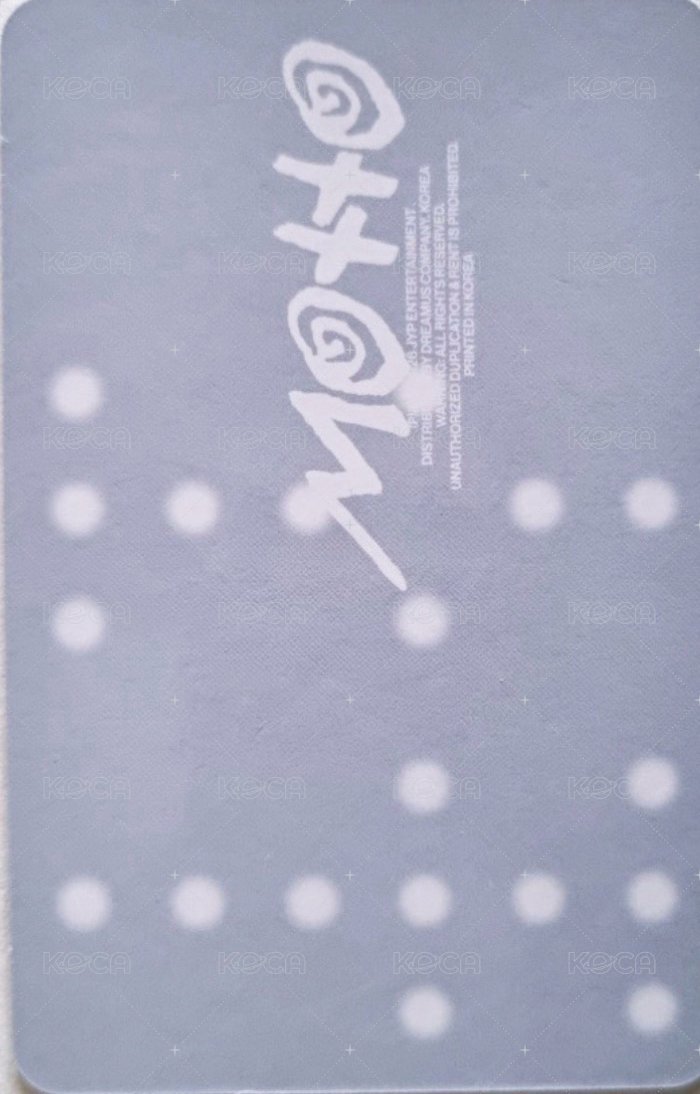 Motto cake 專輯卡 預售禮 背面