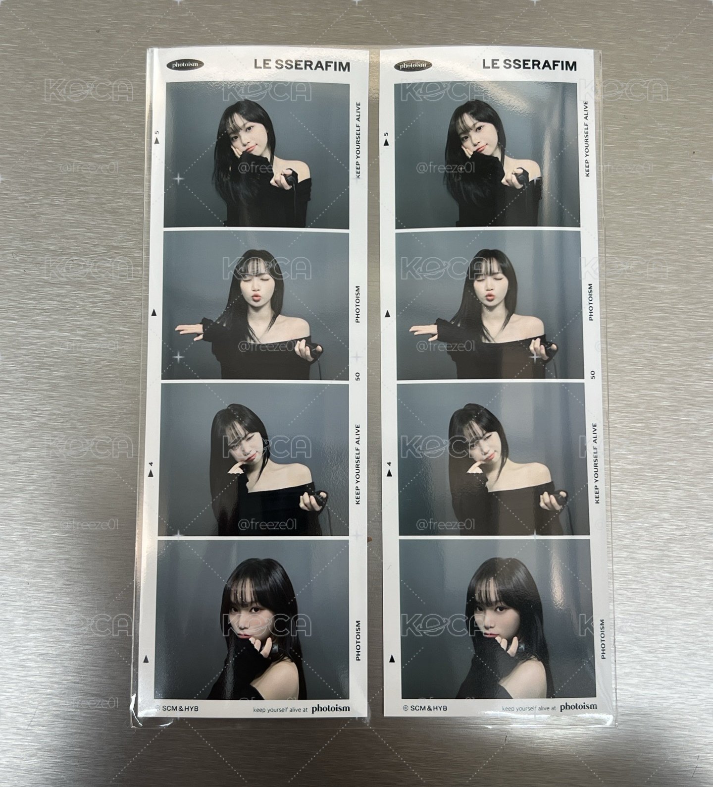 5/31寄出 LE SSERAFIM PUREFLOW snapism 人生四格 貼紙 實體如圖二
