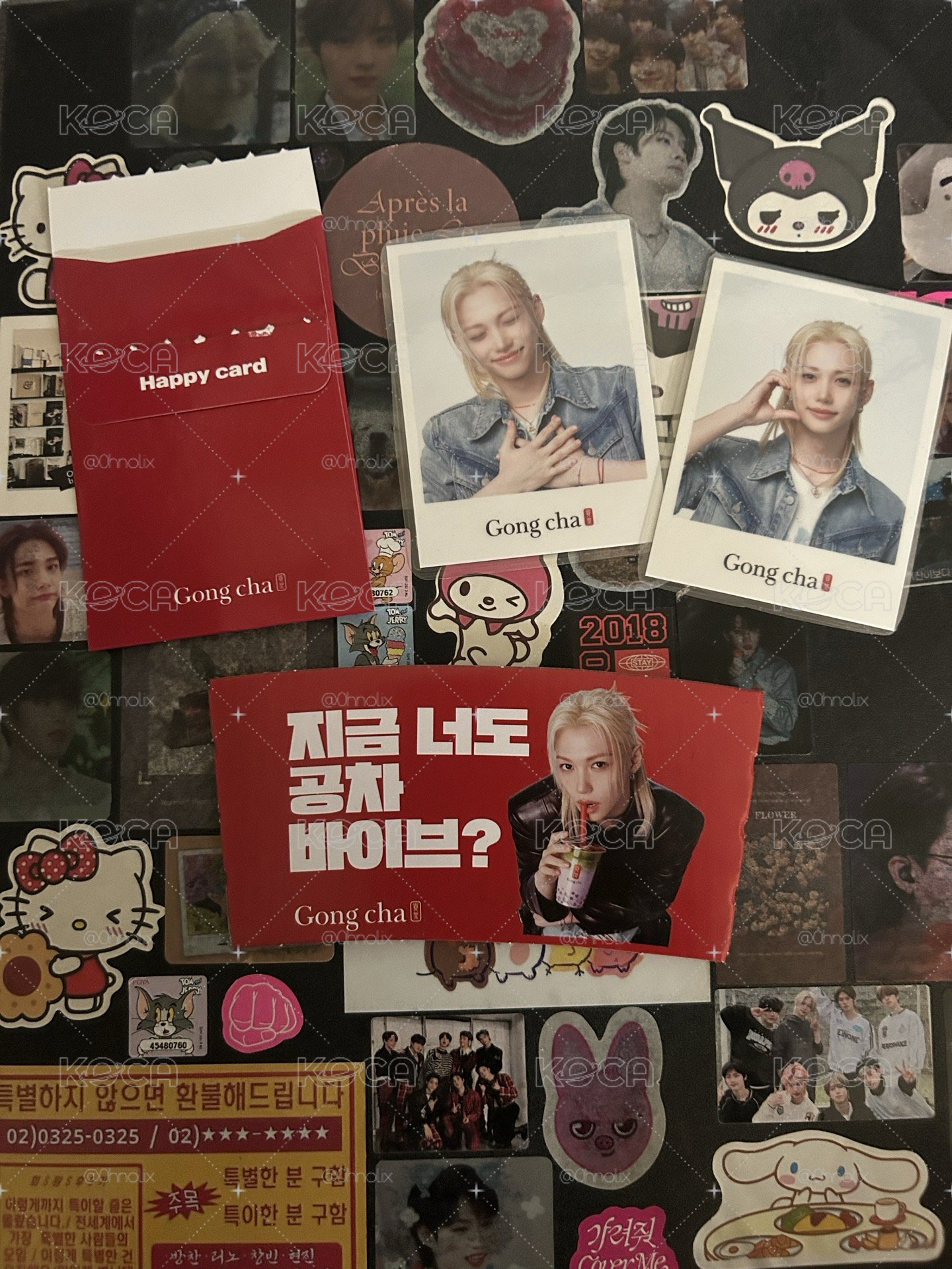 FELIX 貢茶 代言小卡、杯套