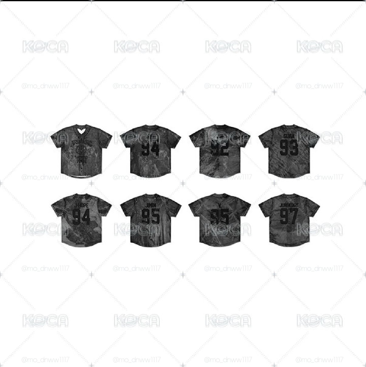 BTS V、JK球衣(XL）