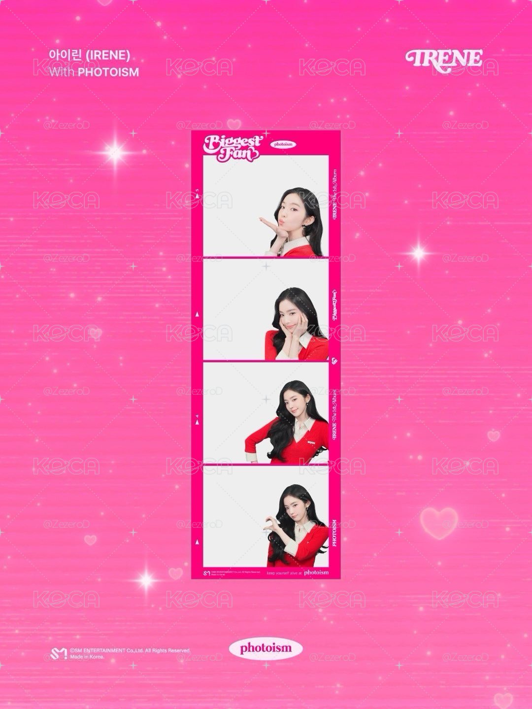 IRENE Biggest Fan photoism 人生四格卡 代印