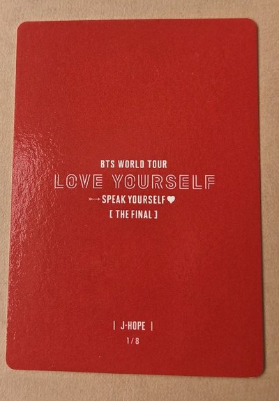 BTS｜Speak yourself Final小卡｜J-hope 鄭號錫