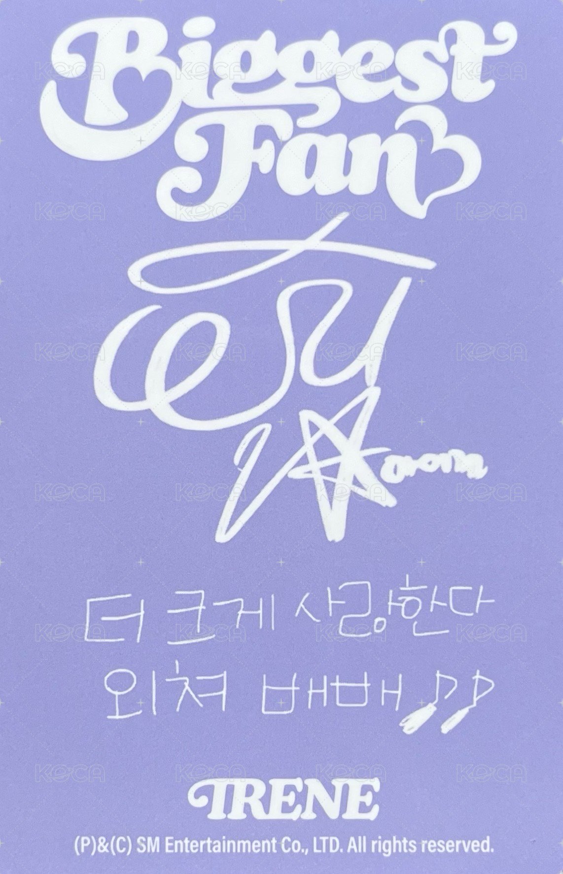正規一 專輯卡 Baebae ver. 背面