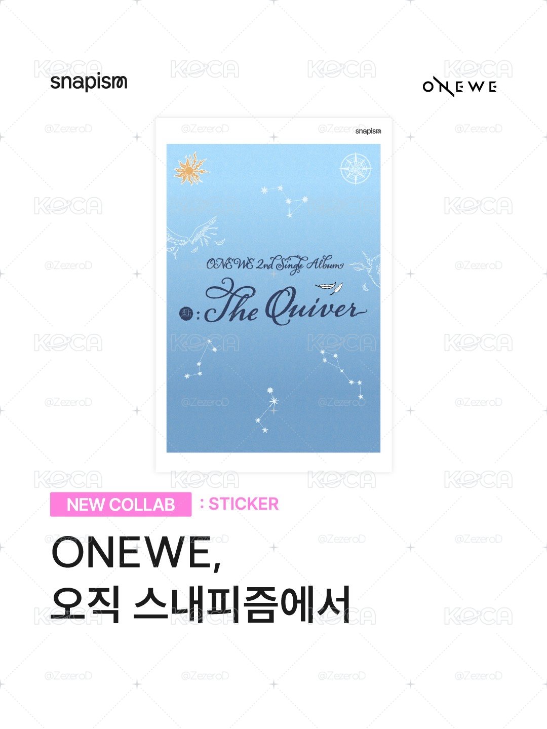 ONEWE snapism 人生四格卡 貼紙 代印 1組兩張