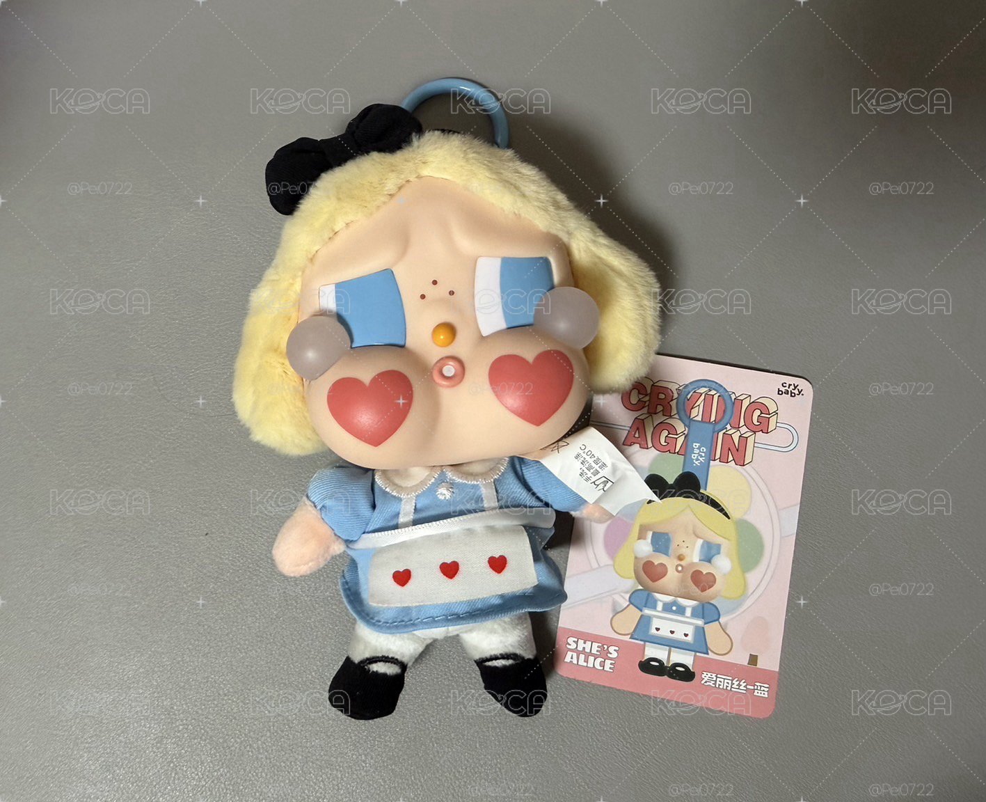 Crybaby 眼淚工廠系列 搪膠臉毛絨吊飾 愛麗絲