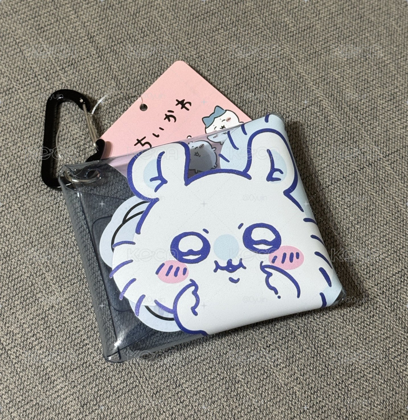 吉伊卡哇 透明多功能小袋SS 小桃