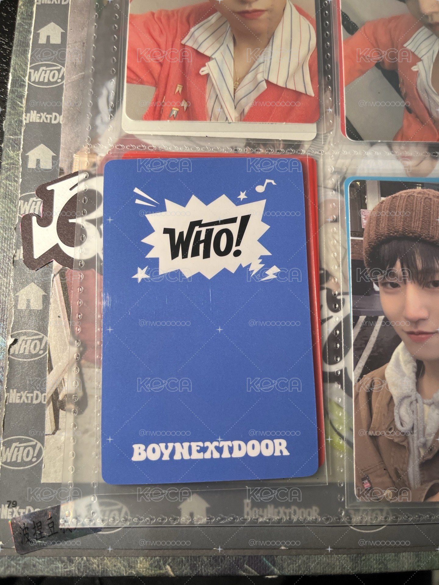 WHO! yzy 1.0 特典卡 