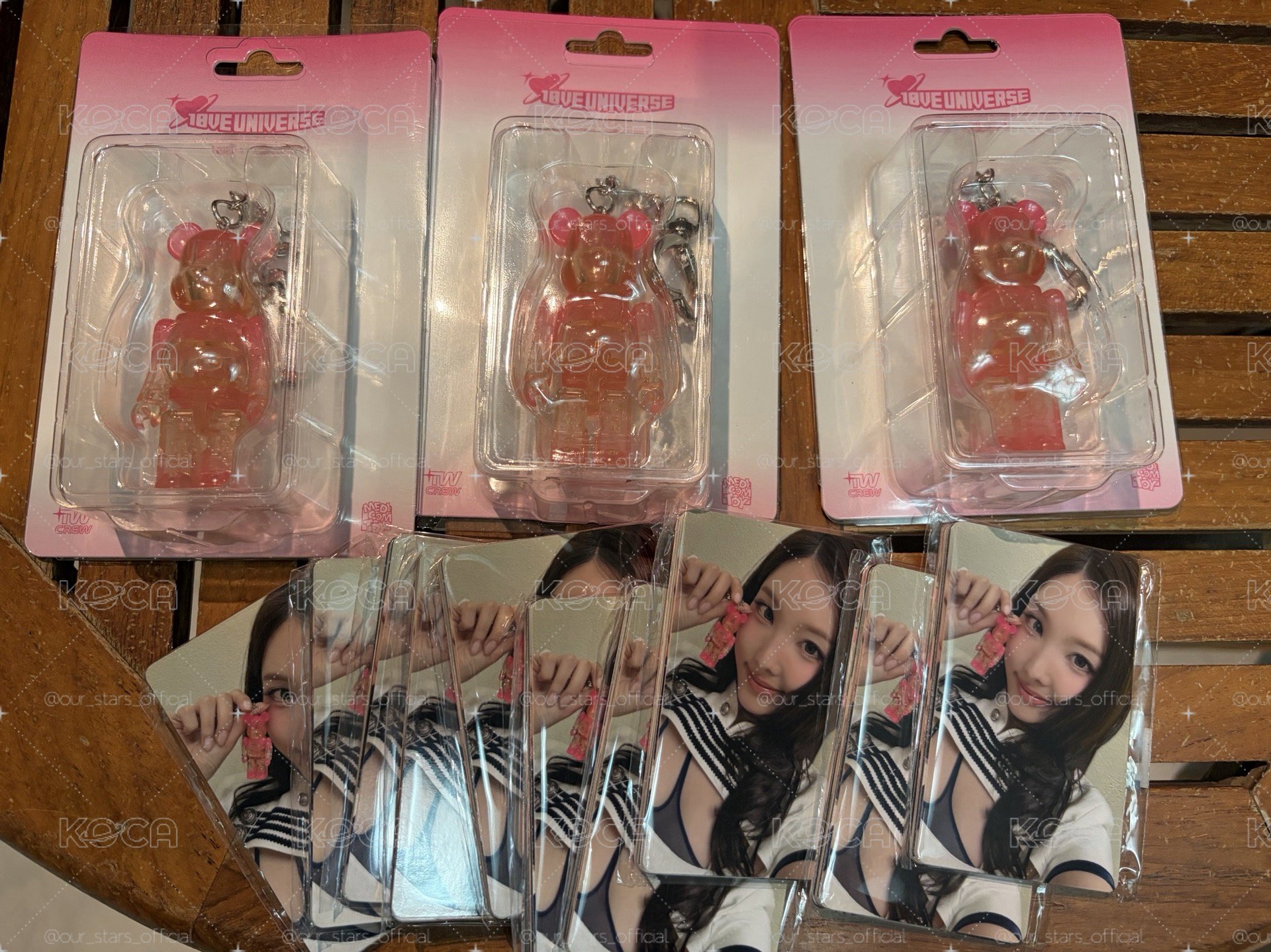 TWICE 官方 BE@RBRICK 暴力熊 柏克熊 吊飾 小卡