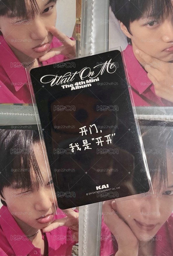 Kai solo4簽售卡背面超級可愛💕