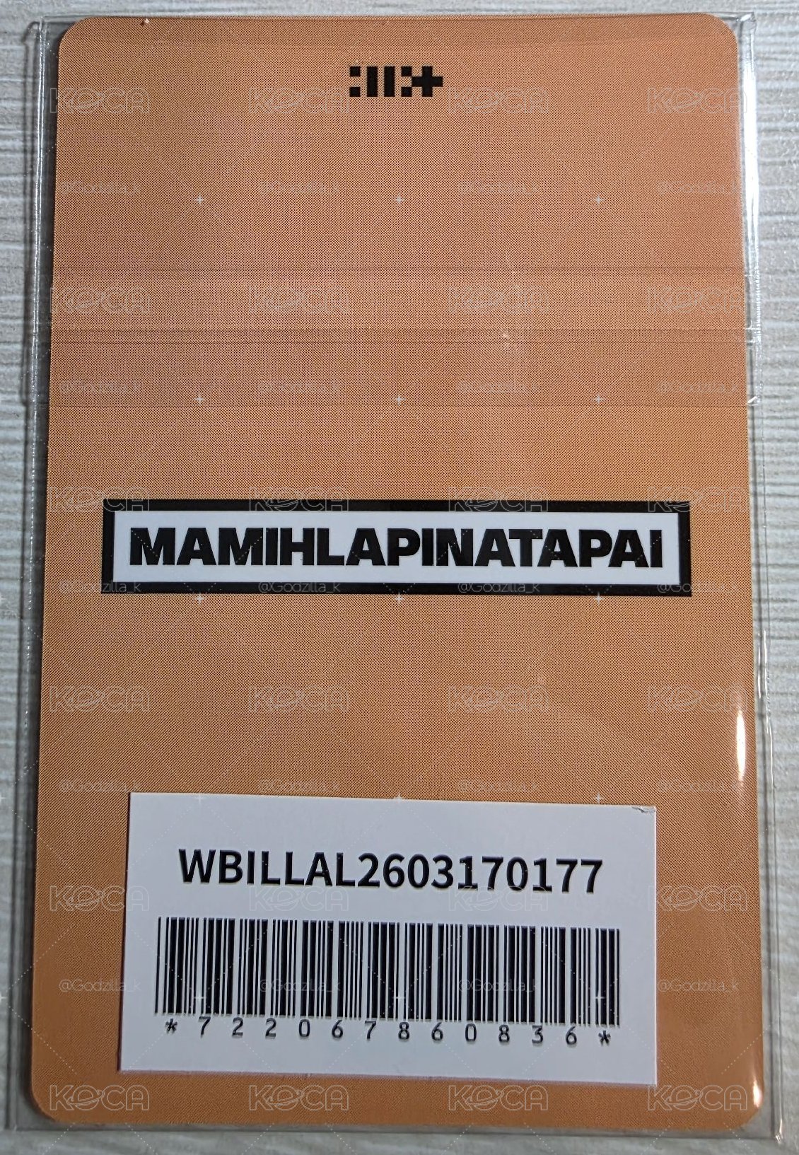 MAMIHLAPINATAPAI 日咖 幸運卡 yunah